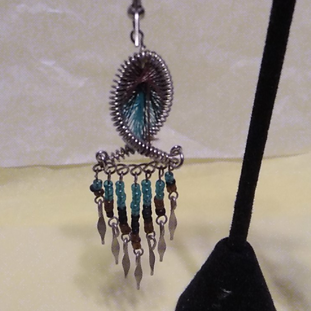 Nwt Boho String & Bead Earrings - Picture 3 of 5